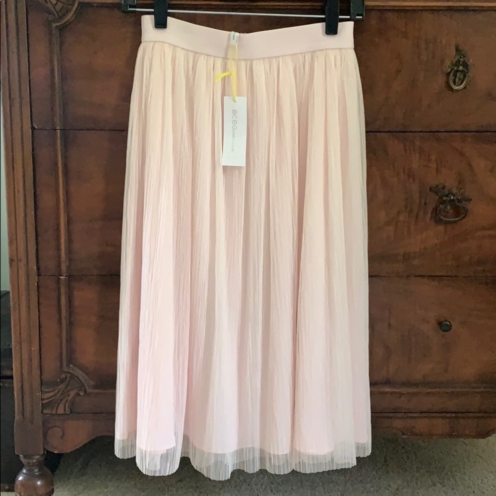 NWT BCBGeneration Pink Dove Midi Skirt Small